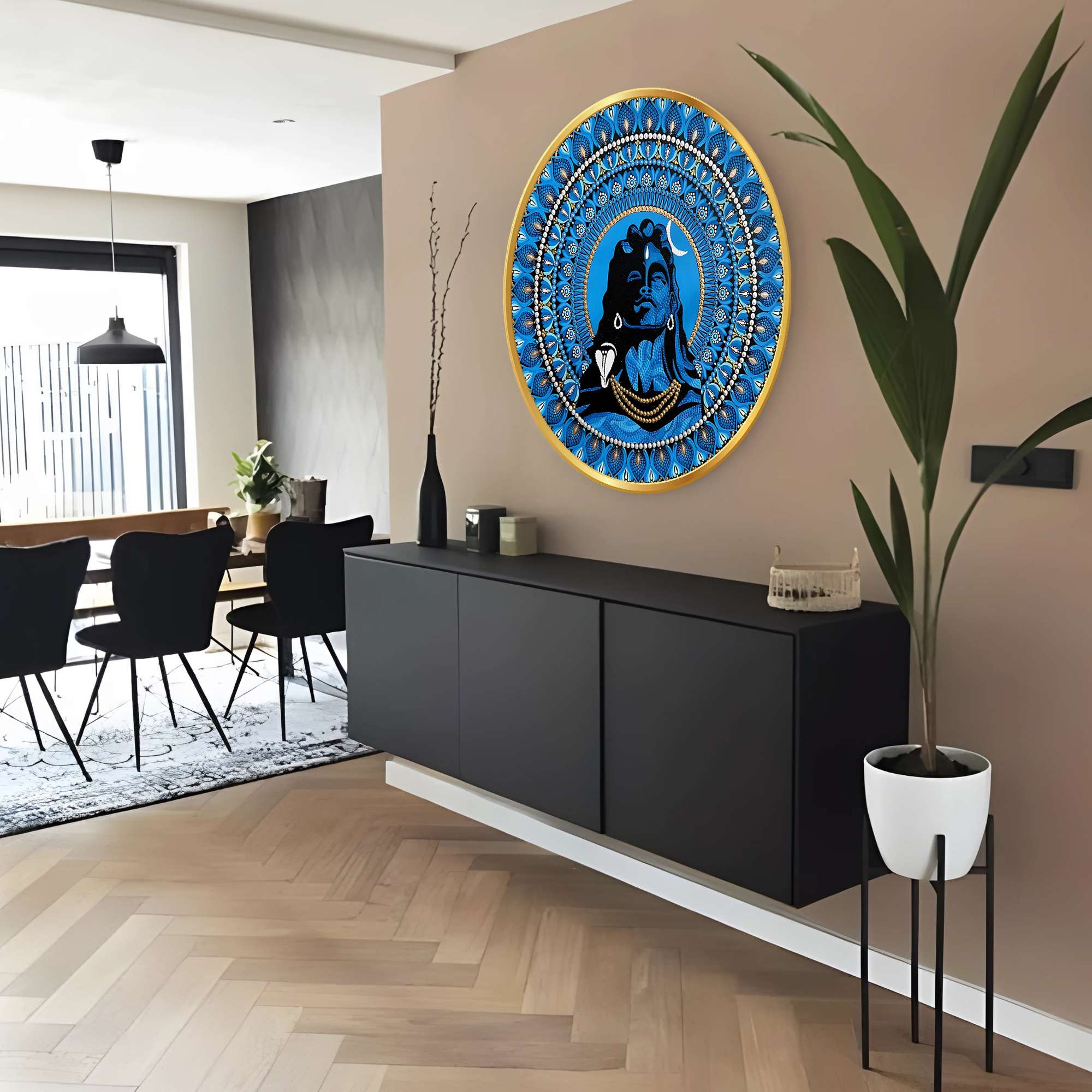 Round Wall Painting - Image 6